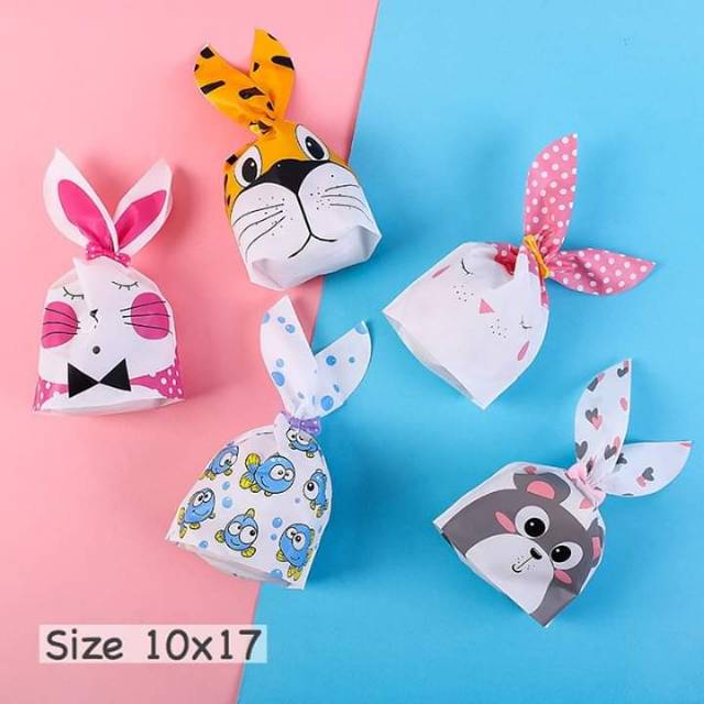 Plastik rabbit xs | plastik pembungkus kue dan hadiah ukuran kecil harga 10 pcs