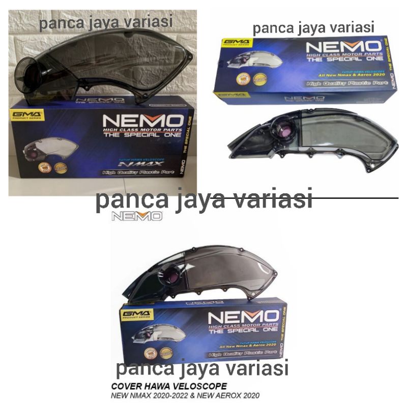 COVER TUTUP HAWA NEMO VELOSCOPE SMOKE NMAX NEW 2020-2022/NMAX OLD/LAMA AEROX 155 NEW MIKA SMOKE ALL NEW NMAX NEW AEROX 155 NEMO