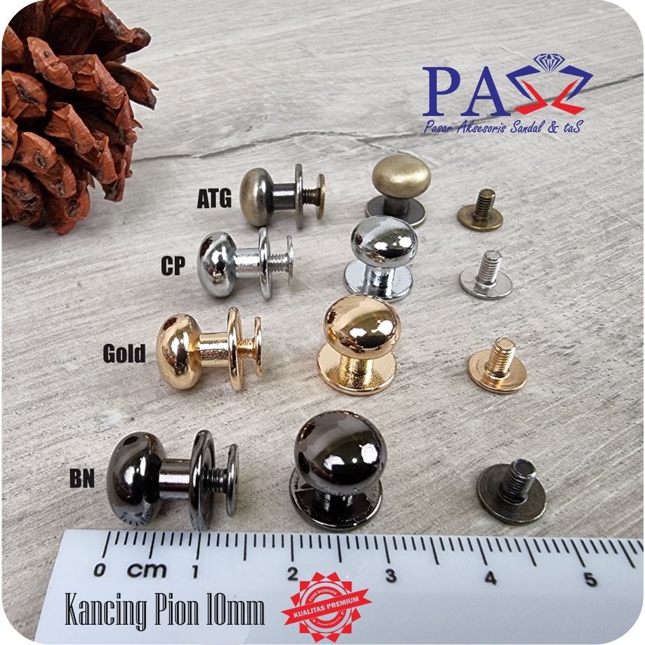 Kancing Pion 10 mm harga per 12pcs (Premium Import)