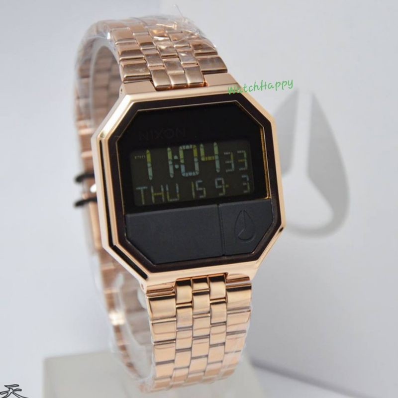 WatchHappy NIXON A158897 Re-run All Rose Gold Digital Unisex Stainless Best Seller Original Warranty