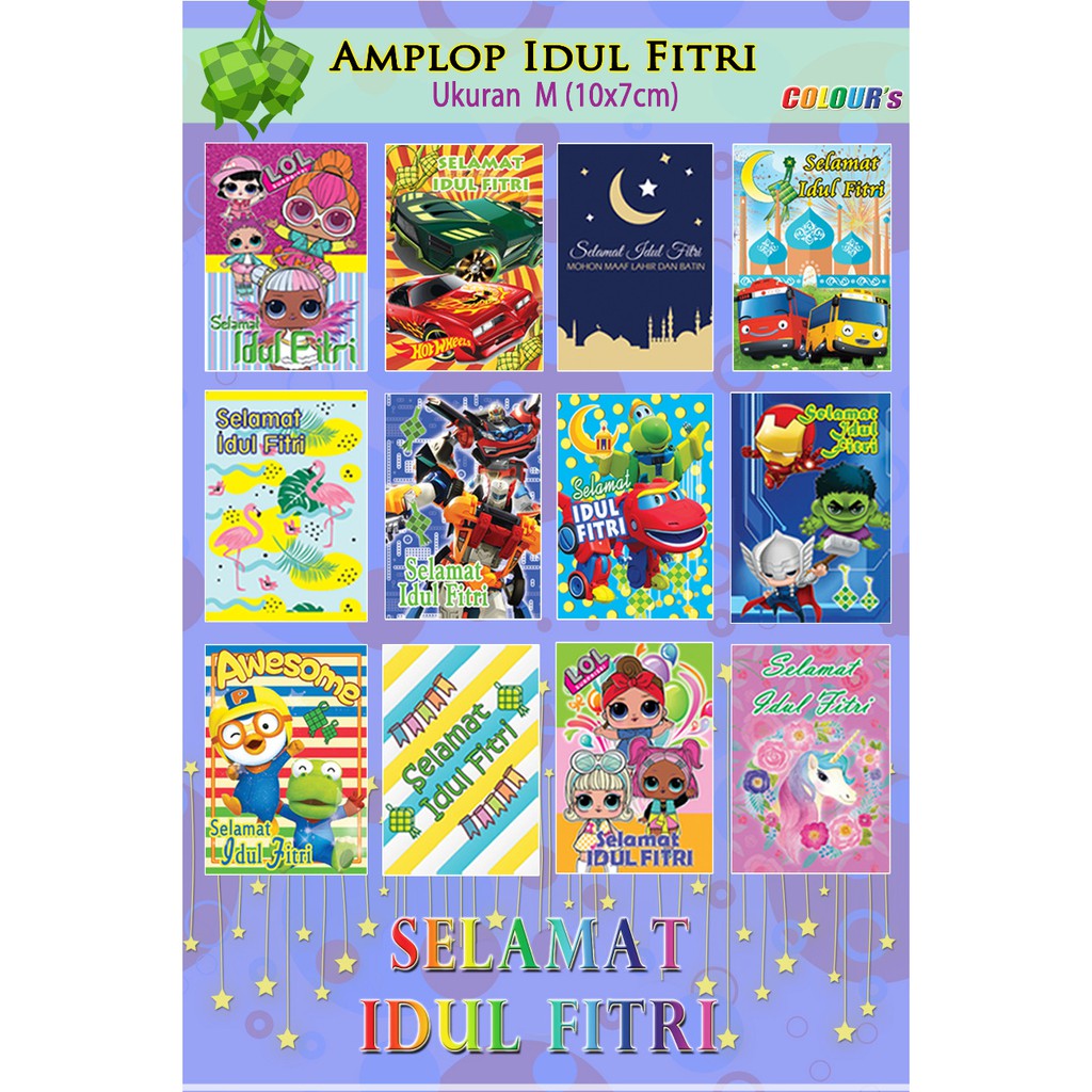 Amplop Lebaran M/ Amplop Idul Fitri/ Angpao Lebaran (Per 10 Pak = 100 lembar)