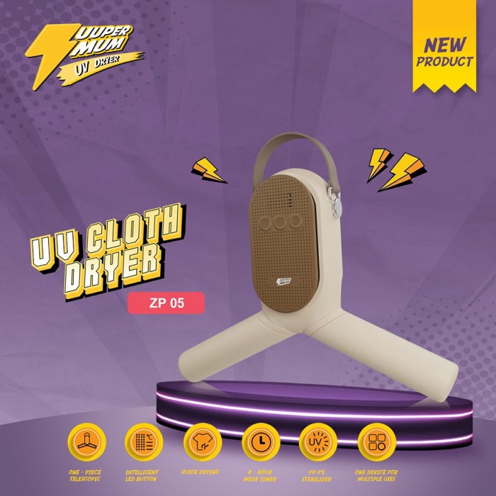 Zuupermum Zp 05 - Portable Uv Cloth Dryer