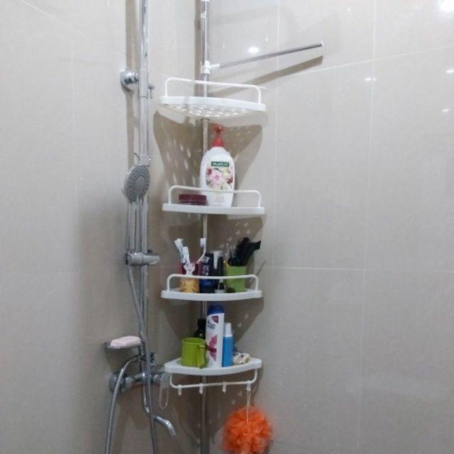 Rak Gantung Corner Toilet Organizer Tempat Sabun Shampoo Rak Gantung Corner Toilet Organizer Tempat Sabun Shampoo