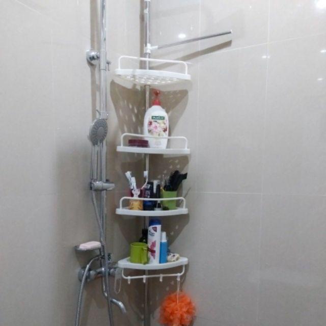  Rak  Gantung Corner Toilet Organizer Tempat Sabun  Shampoo 