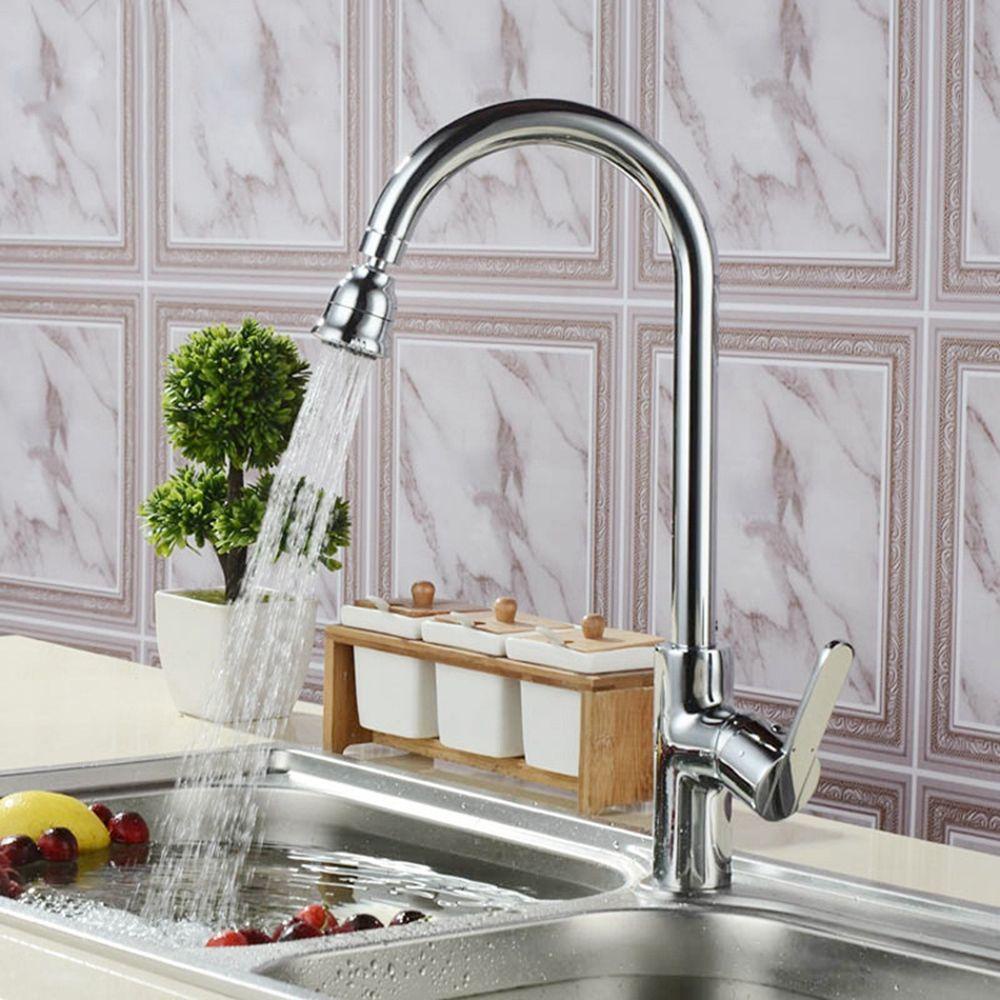 Lanfy Keran Air Bebas Tekuk 360derajat Nozzle Dapur Kamar Mandi Aerator Aksesoris Dapur Sink Faucet Sprayer