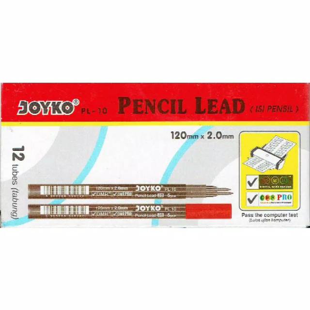 

Isi Pensil JOYKO PL - 10 2B 120 mm x 2.0 mm