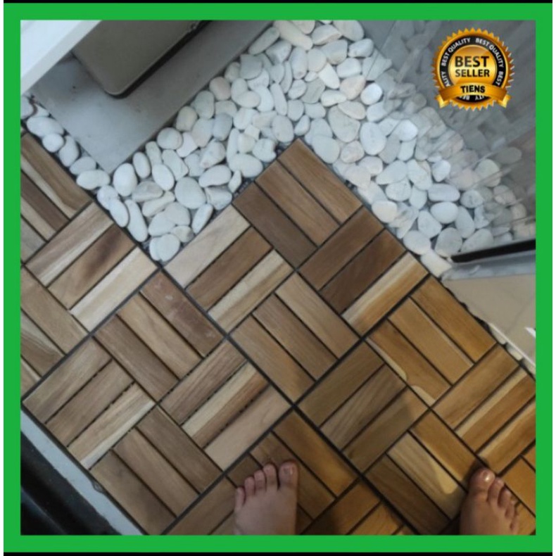 ubin kayu / lantai kayu jati / parquet /deckingtile