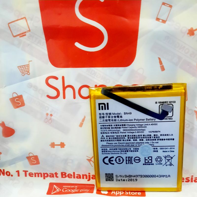 Baterai Batre Battery XiaoMi Redmi 7A BN 49 Original Battery Batrai Xiomi  Redmi 7