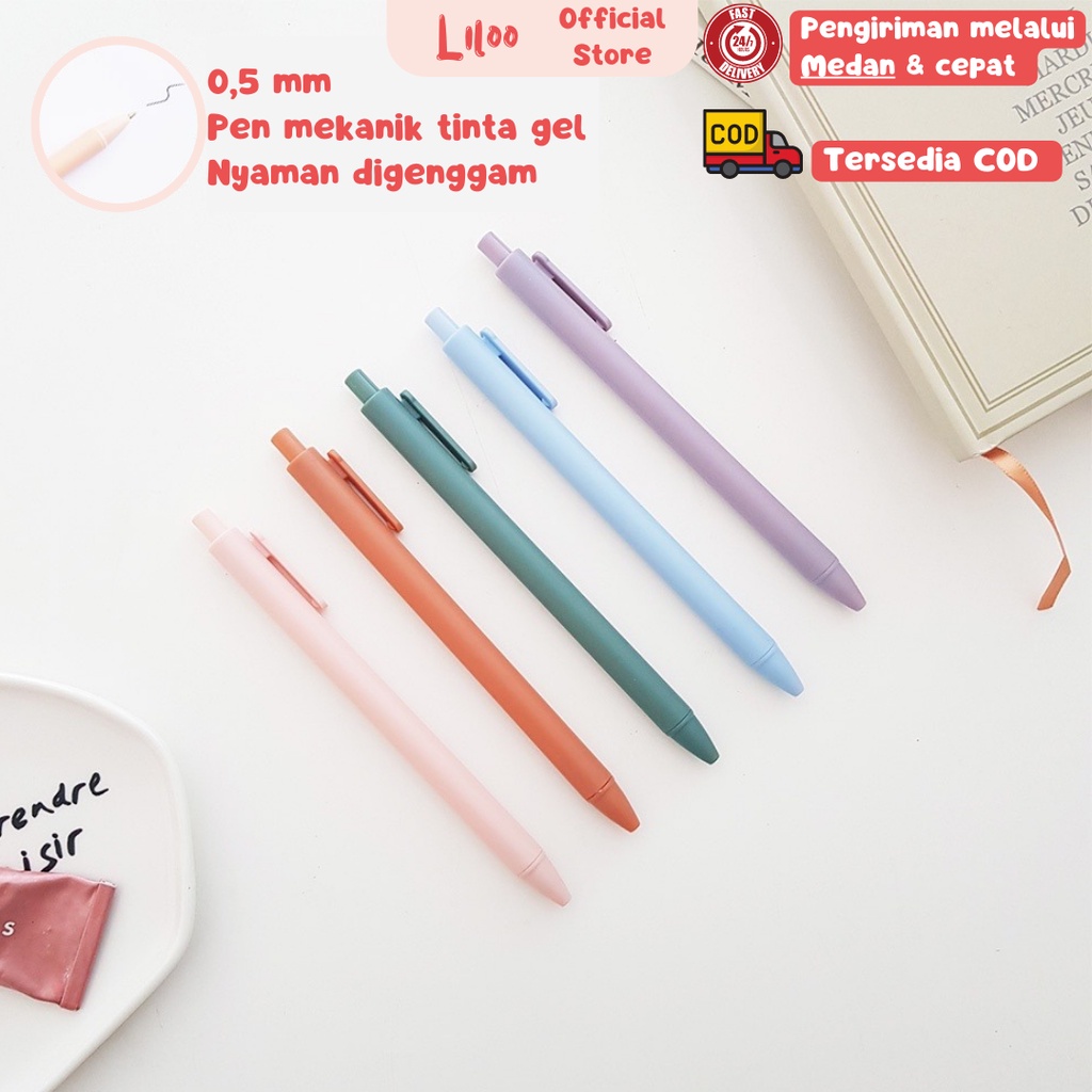 Jual Pulpen Gel Pastel Mekanik Mm Gel Pen Warna Warni Ballpoint