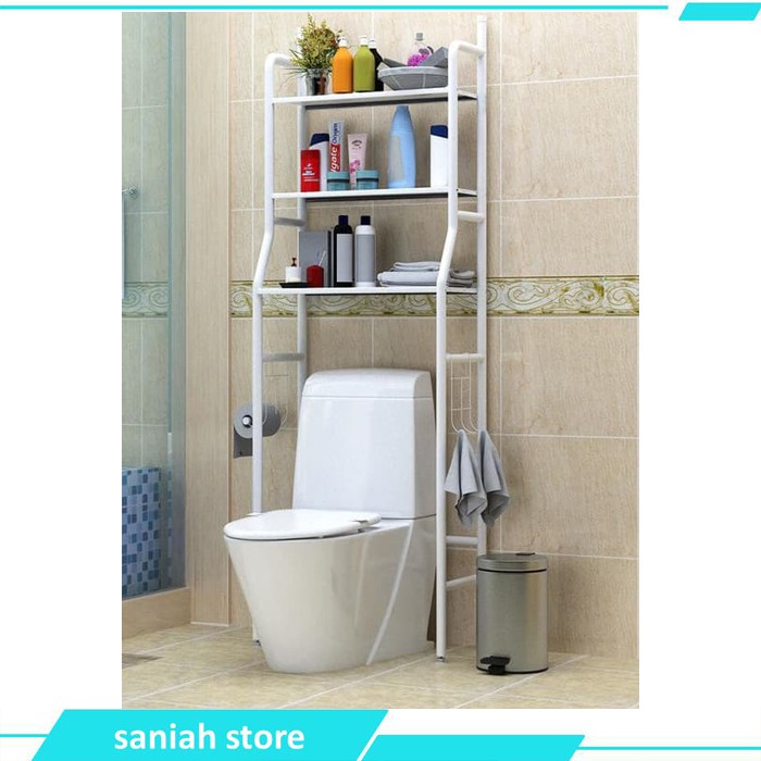  Rak  Toilet Organizer WC Tissue Sabun  Kloset Kamar  Mandi  