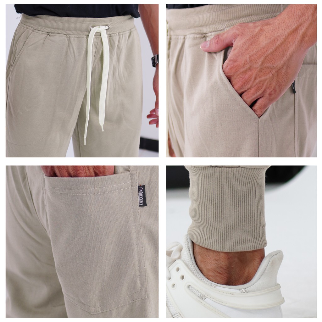 OKECHUKU Brooklyn Celana Panjang Pria Polos Basic Jogger Pant / Joger Pants-7