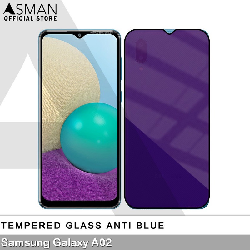 Tempered Glass Blue Light Full Lem Samsung Galaxy A02 Anti Radiasi Screen Protector