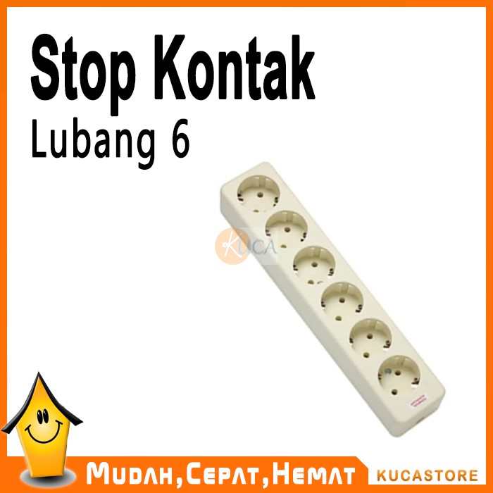 Stop Kontak Colokan Listrik Uticon Lubang 6