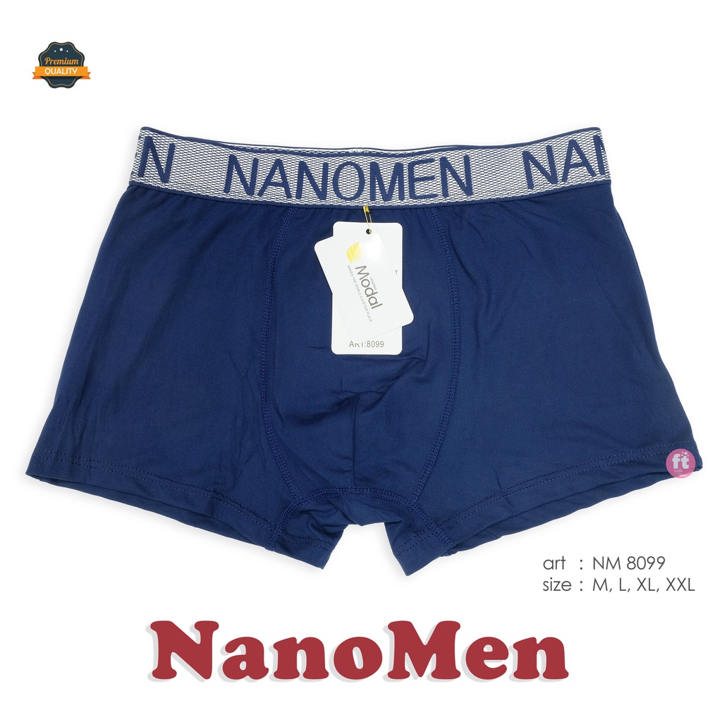 NANOMEN | Celana Dalam Boxer Pria / Celana Dalam Segi4 Pria / art NM 8099