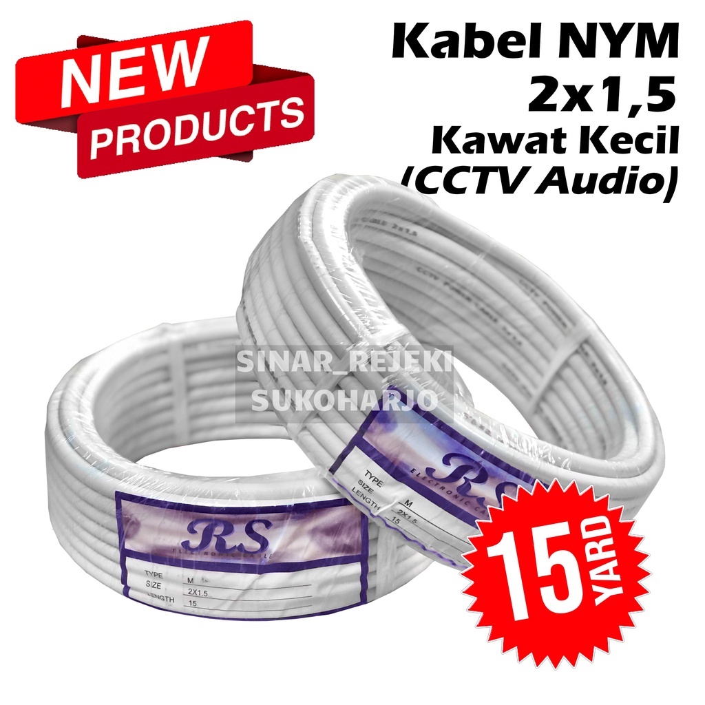 KABEL NYM 2X1.5 Kabel Listrik Panjang 15 Yard