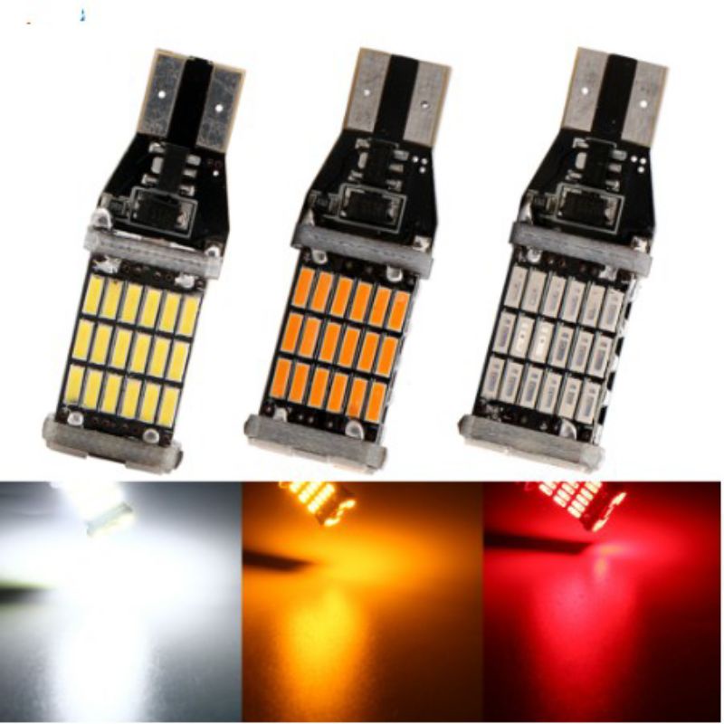 Lampu Led T10 T15 45 Led Mundur Mobil Sen Kota Motor W16W Canbus