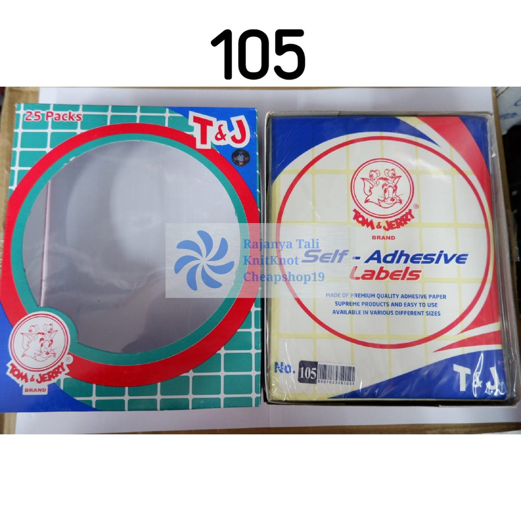 

Kertas Stiker Sticker Label TOM&JERRY No.105 HVS 24 x 37 mm isi 300