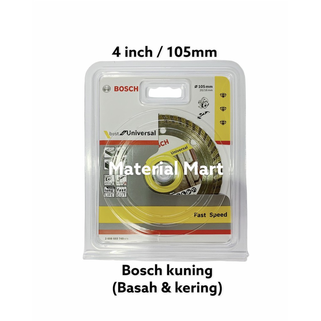 Diamond Wheel Bosch ASLI | Mata Gerinda Potong 4 | Pisau Potong Keramik | Material Mart