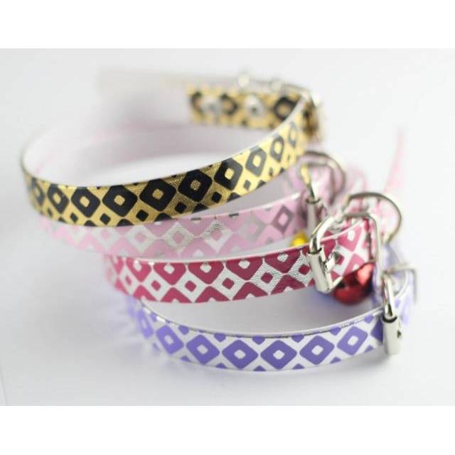 Kalung anjing kucing kelinci plus lonceng collar dog cat hewan peliharaan simple cantik murah