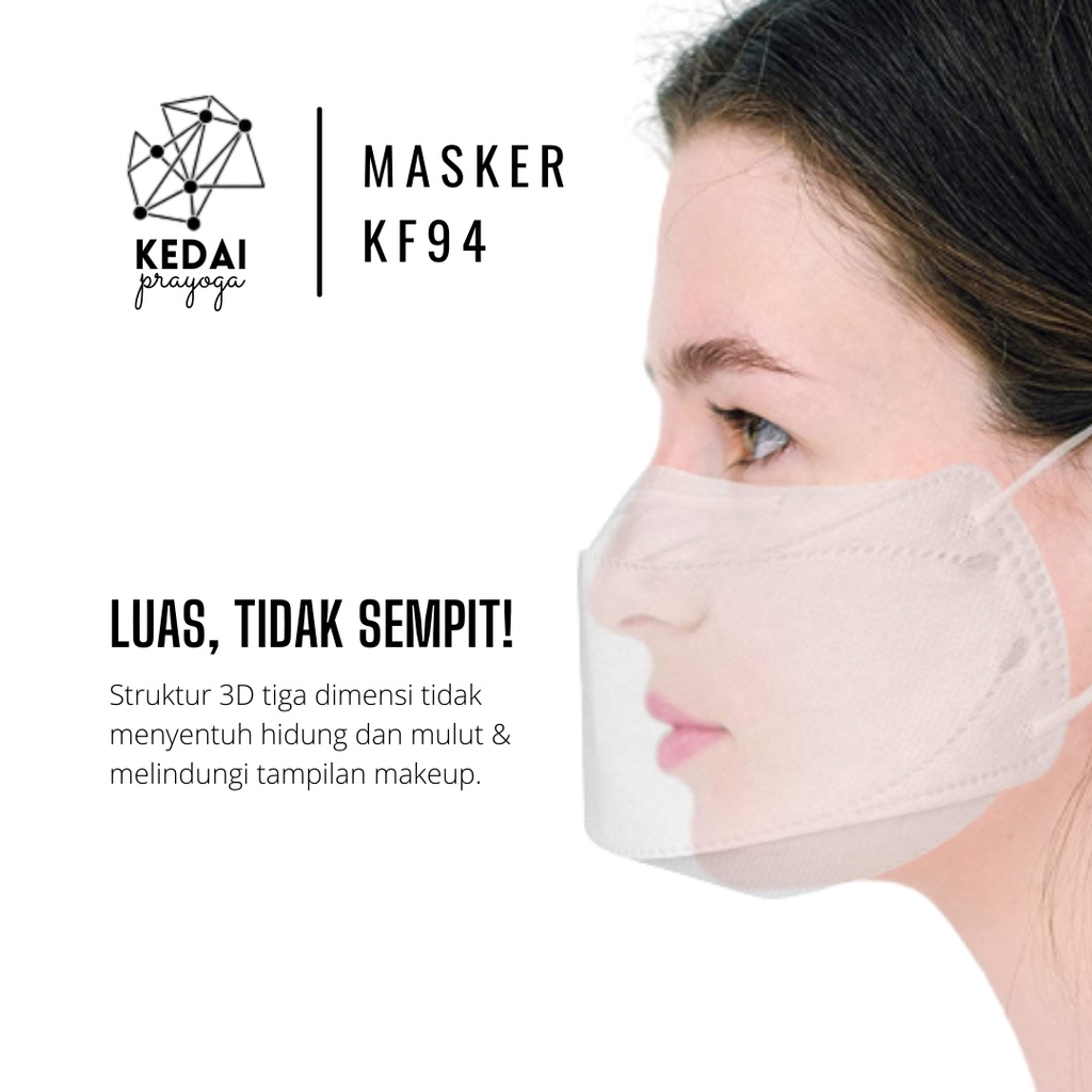 Masker Korea KF94, Tali Satu Warna dengan Masker