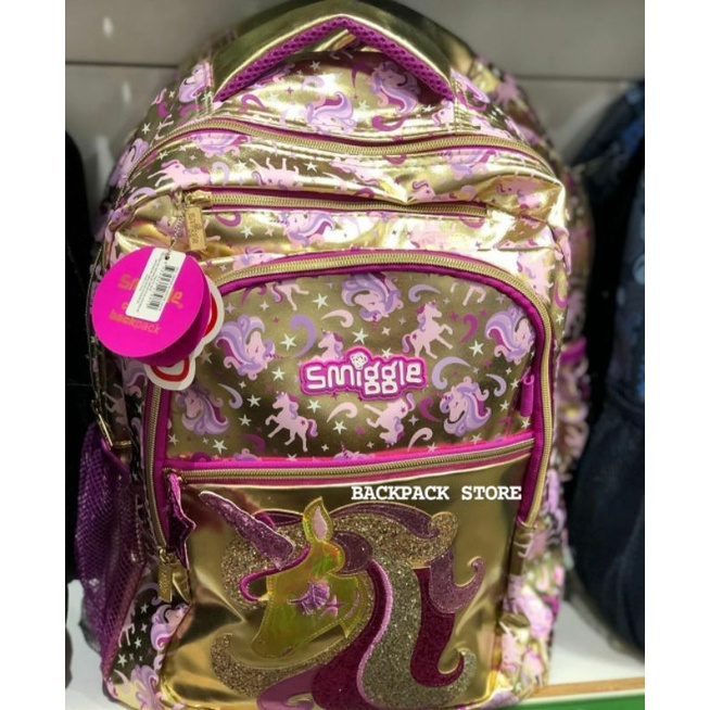 SMIGGLE BACKPACK ORIGINAL UNICORN GOLD - TAS SMIGGLE ORIGINAL ANAK PEREMPUAN