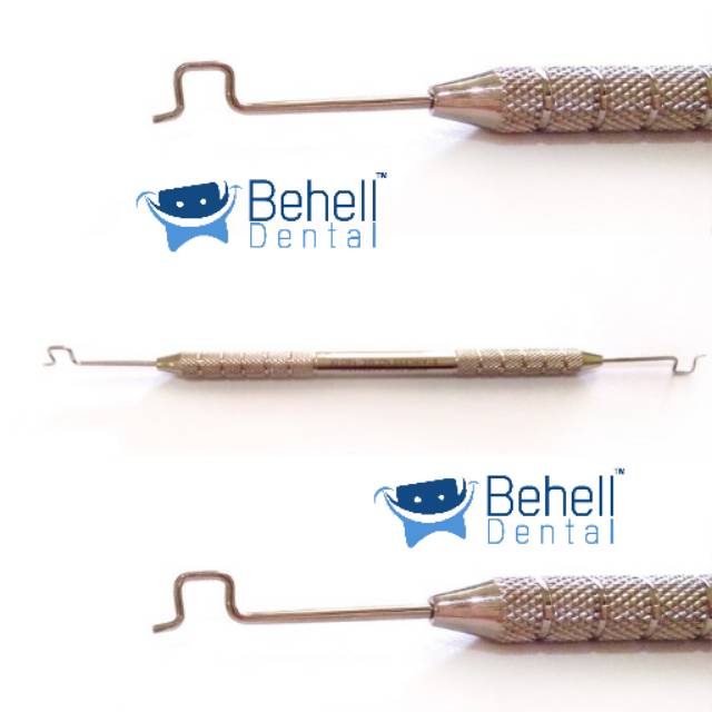 BEHELLDENTAL - SONDE ELASTIC PLACER ALAT PASANG KARET BEHEL MOTIF POWER O CHAIN PRAKTIS - Sonde Besi 2 Sisi Elastis Placer Alat Ganti Karet Behel - Anti Karat Mudah Pakai seperti Gun Shooter