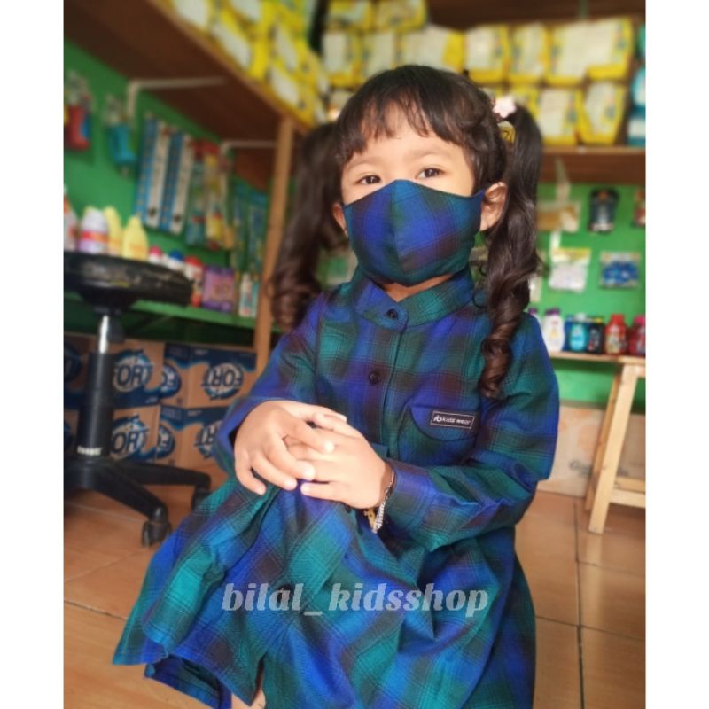 DRESS ANAK/TUNIK ANAK/DRESS KOTAK ANAK