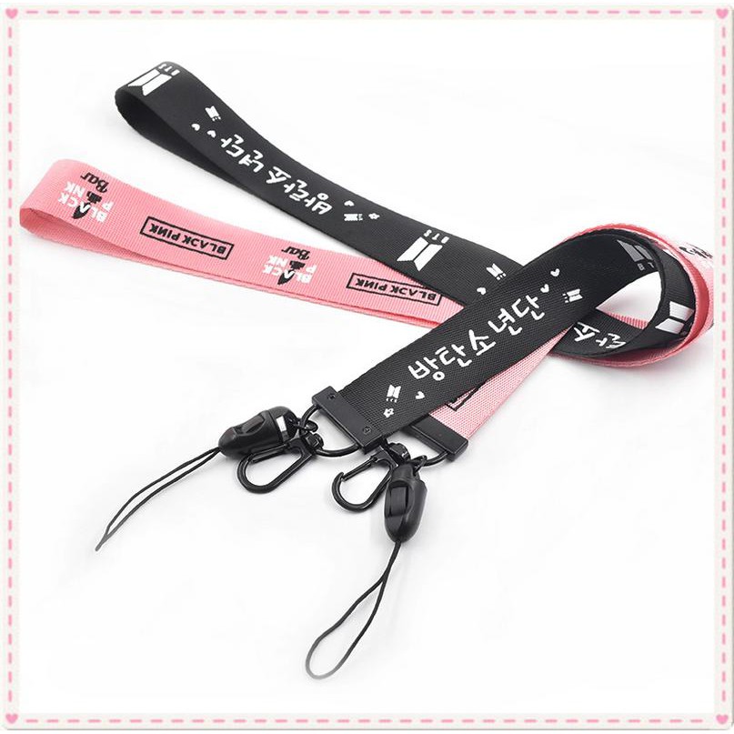 Kpop lanyard nylon detachable BTS GOT7 BLACKPINK TWICE