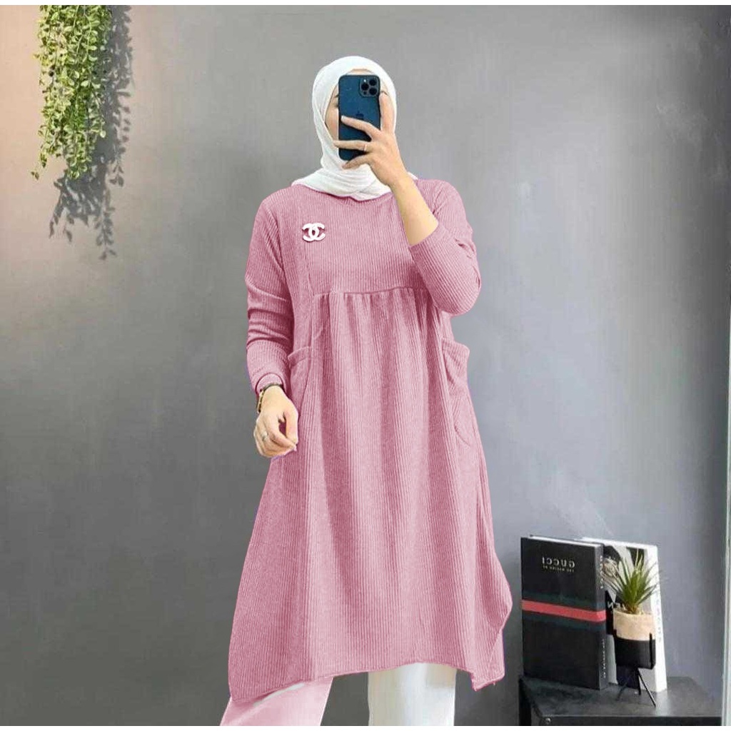 O2 Fashion / Madly tunik / tunik knit premium bahan halus dan adem