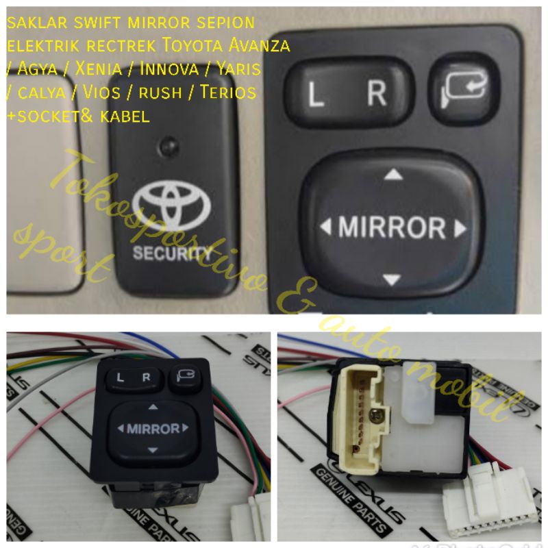 Saklar switch mirror sepion retract elektrik Toyota Avanza Xenia Innova calya sigra Agya Ayla Vios