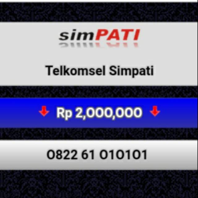 NOMOR CANTIK SIMPATI 0822 61 010101