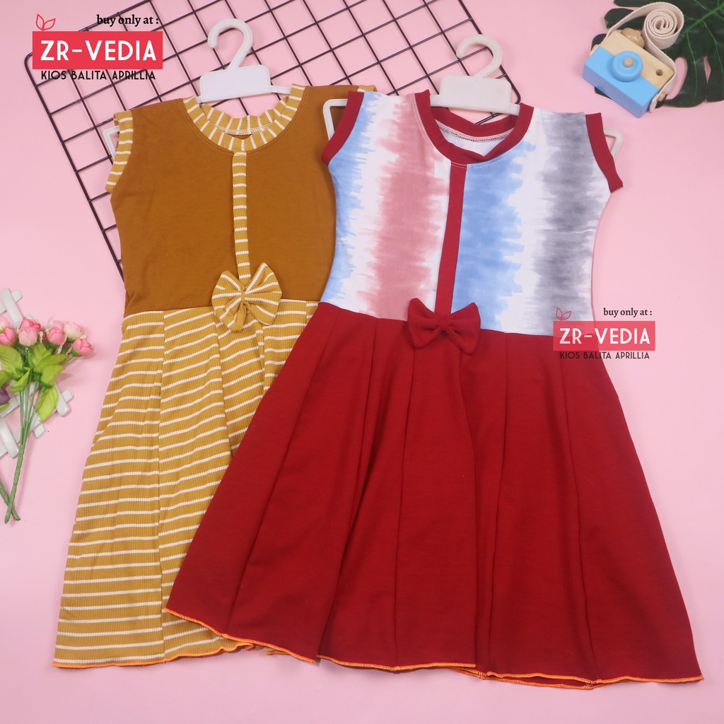 Dress Sinta uk 5-6 tahun / Dres Anak Perempuan Cewek Baju Pesta Yukensi Adem Motif Murah Casual