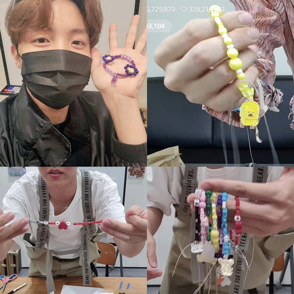  Gelang  Rantai Manik Manik Hobi Bts  Jk V Jimin J Hope Jin  