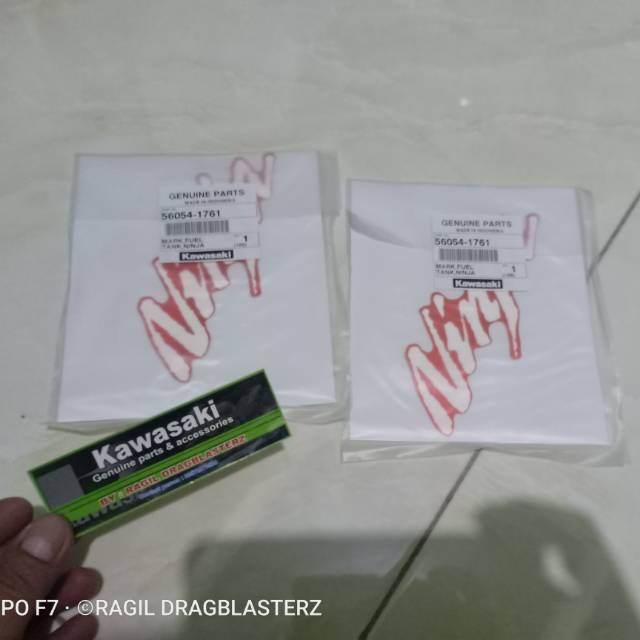Stiker striping tangki new ninja rr orange 2015 original Kawasaki