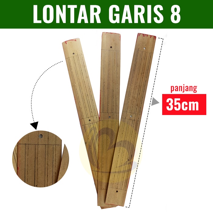 

Daun Lontar Tulis 35cm Garis Delapan 8 Tambahan