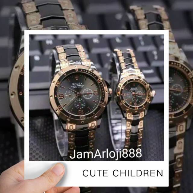 Jam Tangan Couple Rolex Strap Rantai Chorono Variasi(Dikirim Dari Jakarta Pusat)