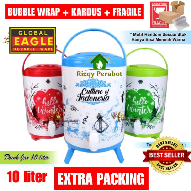 Drink Jar 10 Liter global eagle Alumunium / Termos Air Minum / Tempat Air minum Global Eagle