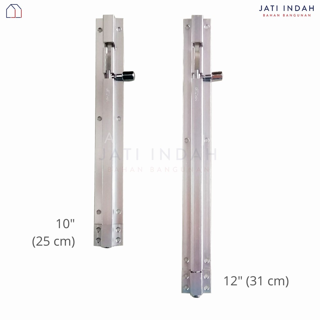 GRENDEL PINTU MULLER PANJANG ALUMINIUM 10 12 inch