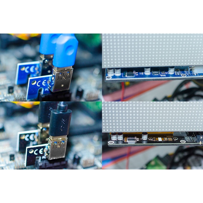 Kabel Ekstensi Kartu Grafis btsg GPU PCI E 1X Ke 16xAdapter 6Pin Untuk Penambang BTC