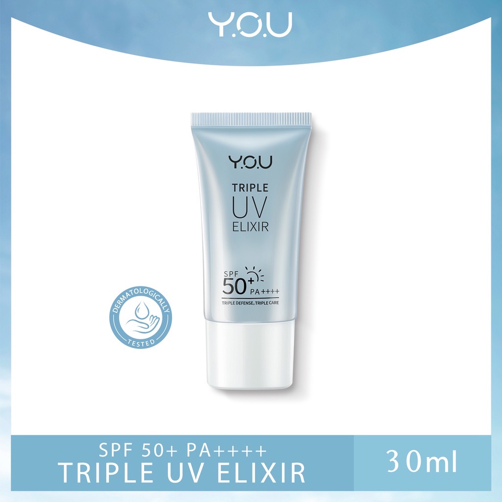 [READY STOCK] YOU Triple UV Elixir Sunscreen Gel SPF 50+ PA++++ [UBA UVB Blue Light Protection]