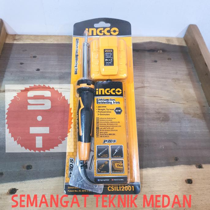 CSILI2001 CORDLESS SOLDER LISTRIK LITHIUM SOLDERING IRON 20V 40W INGCO