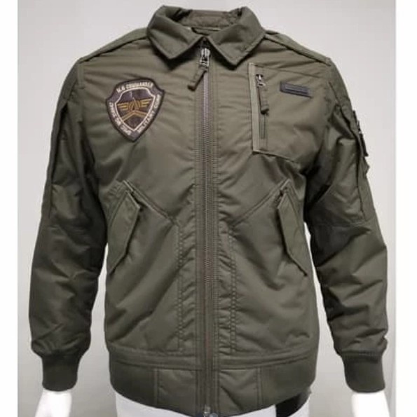 JAKET BOMBER MGEE CROSS C015 - GREEN BLACK NAVY