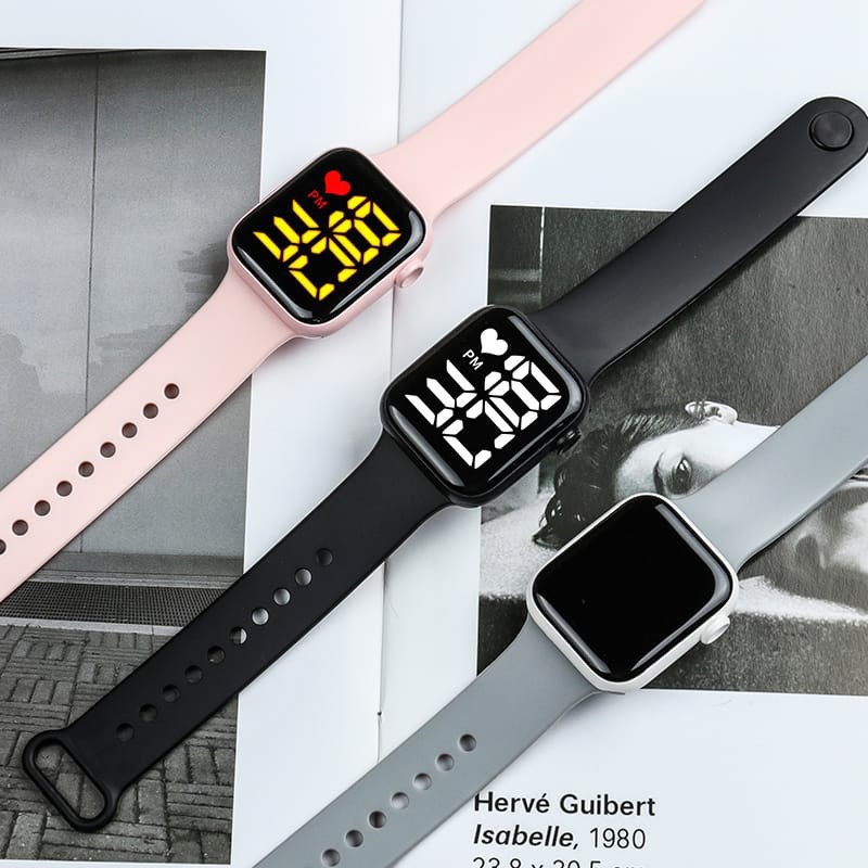 Jam Tangan LED Digital Rubber Electronic Fashion Import Pria Wanita Anak Remaja Premium M122