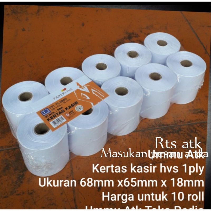 

kertas.kasir HVS 1ply.68x65x18mm.paperline