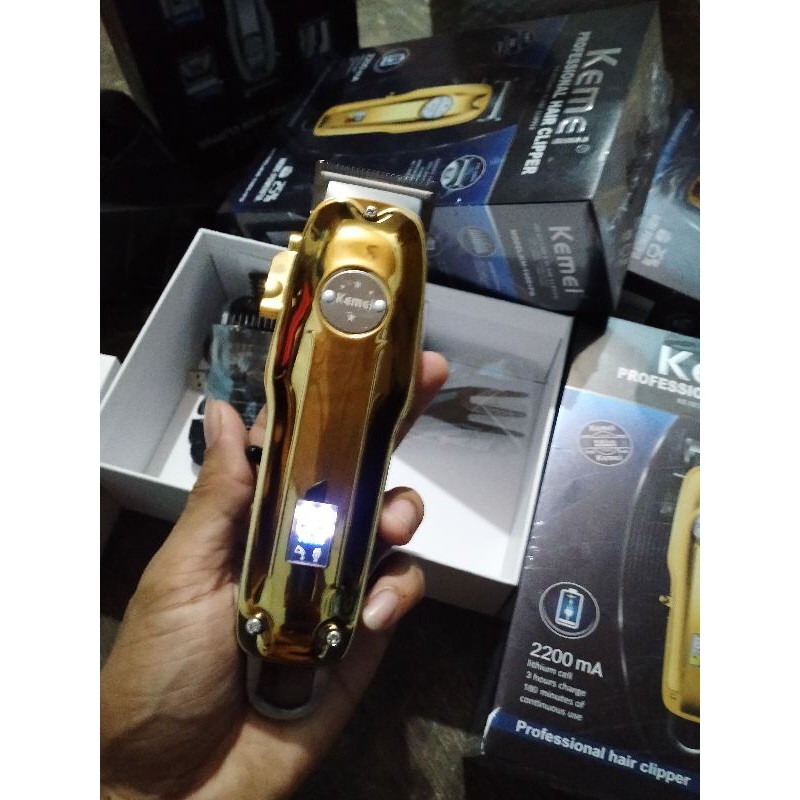 KEMEI KM 1986+PG Electric Cordless LCD Hair Trimmer Hair Cutting / MESIN CUKUR RAMBUT/CLIPER WHAL