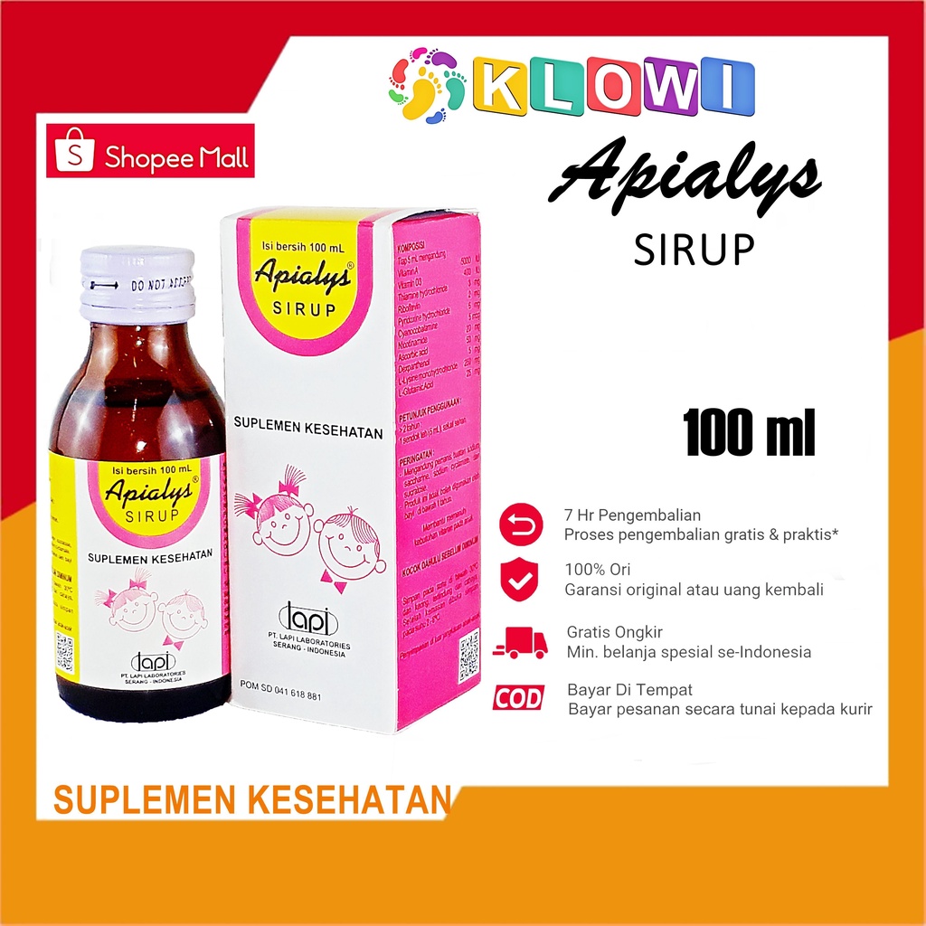 Apialys Sirup 100Ml Suplemen Anak Vitamin Anak Multivitamin