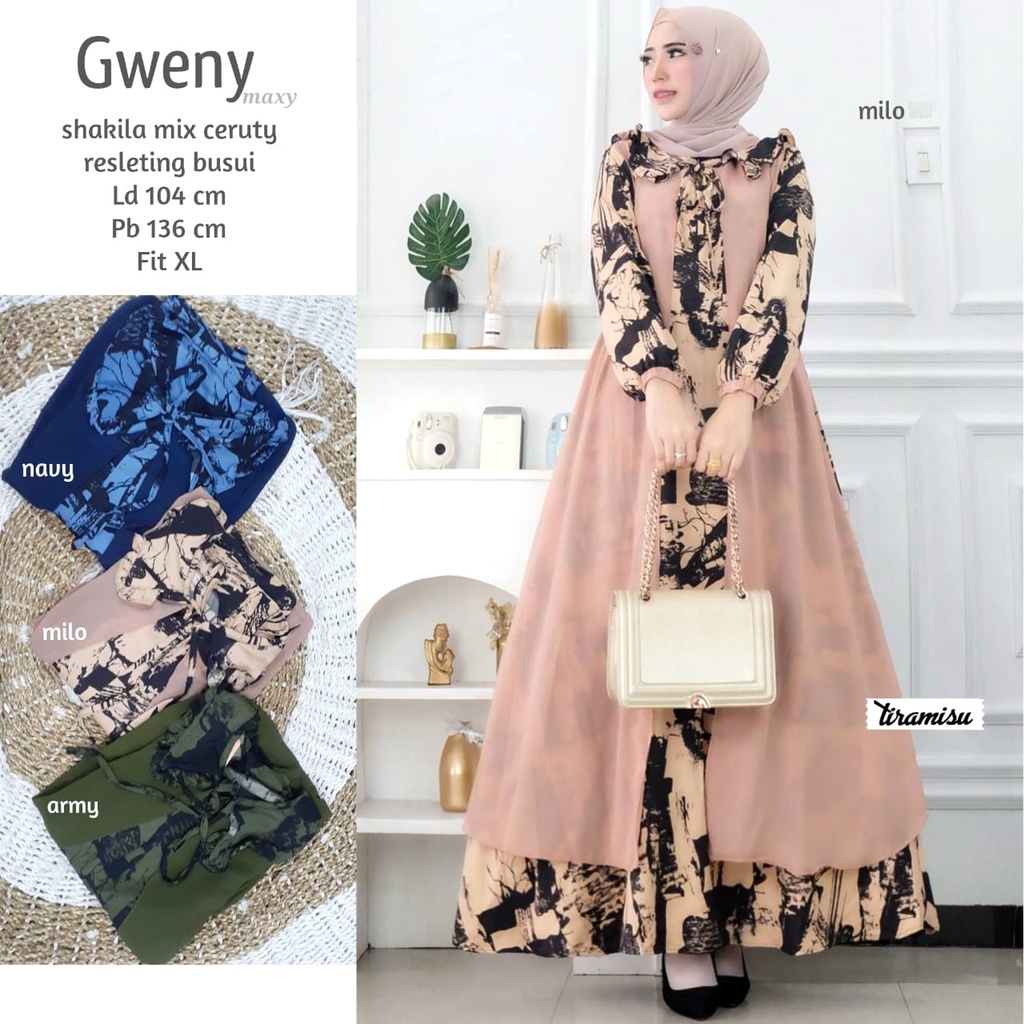 GWENY MAXI DRESS ORIGINAL TIRAMISU