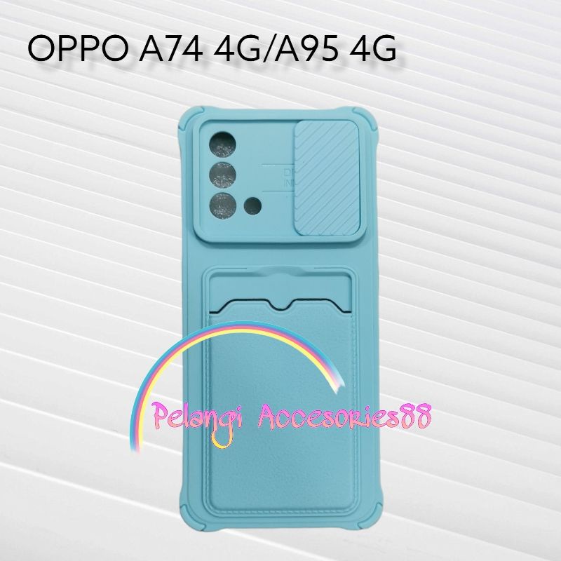 CASE OPPO A74 4G / A95 4G CASE SOFTCASE SLEDING WARNA WARNI