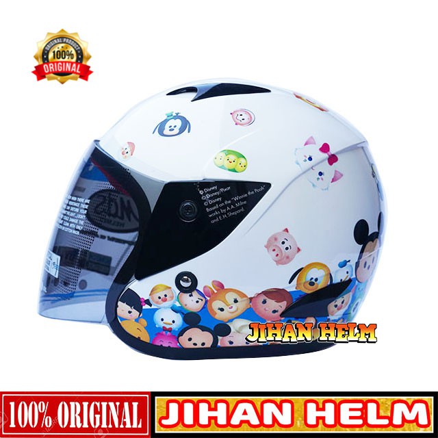 HELM / MDS / HELM ANAK / HELM MDS / HELM MDS ANAK JR TSUM-TSUM WHITE BLUE TERMURAH