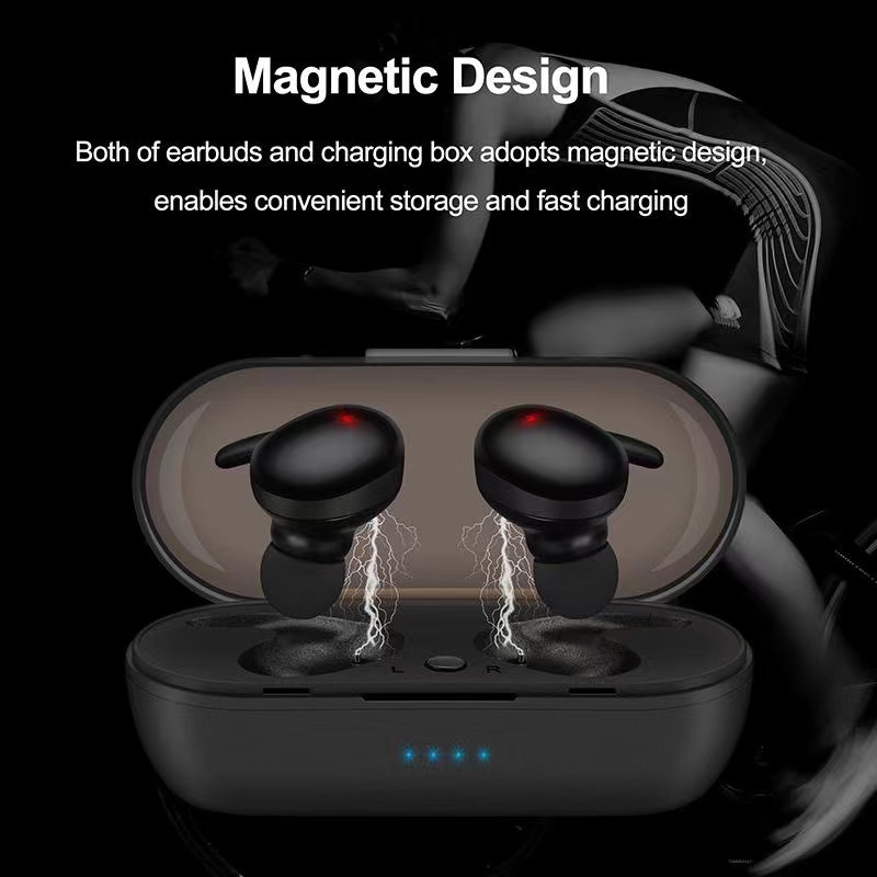 Y30 Bluetooth Earphone TWS Waterproof Earbud 5.0 Headset Earphone Nirkabel dengan Mic HI FI Headphone